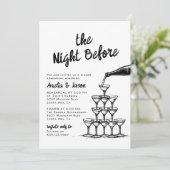 Gekke hand getekend de avond ervoor kaart (Staand voorkant)