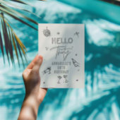 Gekke Hand Getrokken 30ste Verjaardag drinken Part Kaart