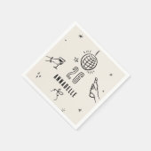 Gekke Hand Getrokken 30ste Verjaardag drinken Part Servet (Hoek)