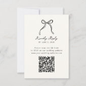 Gekke, handgetekende bruiloft QR-code Rsvp (Voorkant)