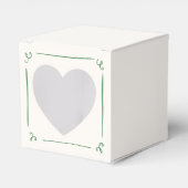 Gekke handgetekende groene trouw bedankdoosjes (Voorkant Zijde)