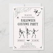 Gekke handgetekende Halloween kostuum uitnodiging (Voorkant)