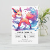 Gekke Happy Fox-verjaardag Kaart (Staand voorkant)