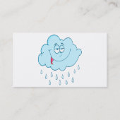 gekke happy rain cloud cartoon visitekaartje (Achterkant)