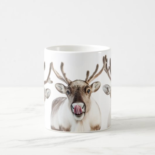 Gekke Happy Reindeer Mok, schoon en modern Koffiemok (Center)
