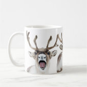 Gekke Happy Reindeer Mok, schoon en modern Koffiemok (Links)