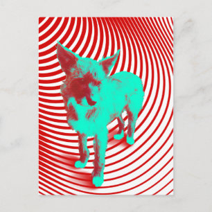 gekke hazige jongen briefkaart