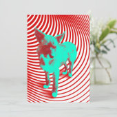 gekke hazige jongen kaart (Staand voorkant)