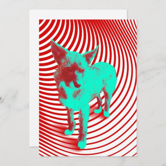 gekke hazige jongen kaart (Voorkant / Achterkant)