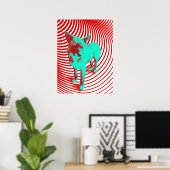 gekke hazige jongen poster (Thuiskantoor)