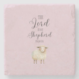 Gekke Heer is mijn Herder Psalm 23:1 Stenen Onderzetter