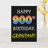 Gekke, het Gekscheren "GELUKKIGE 900TH VERJAARDAG, Kaart (Gele Bloem)