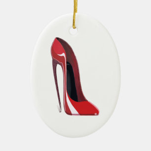 Gekke hiel rode stiletto schoenkunst keramisch ornament