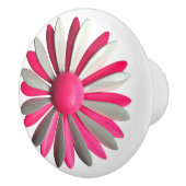 Gekke Hippie Roze Daisy Bloem Bloemen BOHO Spring Keramische Knop (Rechts)