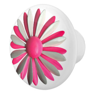Gekke Hippie Roze Daisy Bloem Bloemen BOHO Spring Keramische Knop