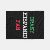 Gekke Hispanic Fans Honkbal Fleece Deken (Voorkant (Horizontaal))