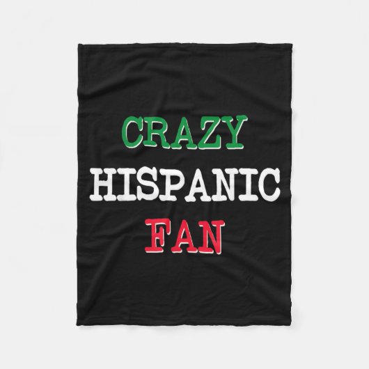 Gekke Hispanic Fans Honkbal Fleece Deken (Voorkant)