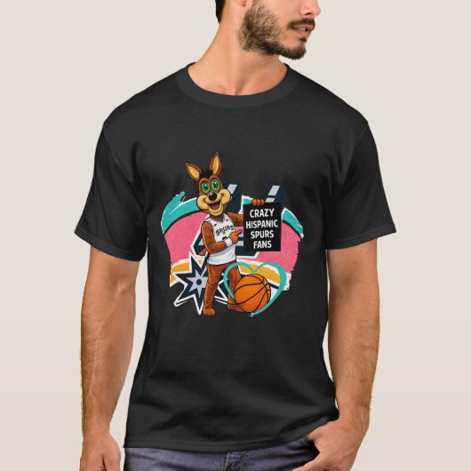 Gekke Hispanic Spurs Fan T-shirt (Voorkant)