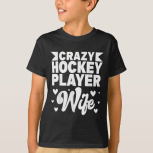 Gekke Hockeyspeler Vrouw Olympisch IJshockeyveld T-shirt
