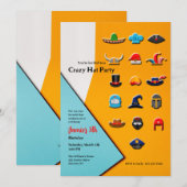 Gekke Hoeden Feest Kaart (Voorkant / Achterkant)