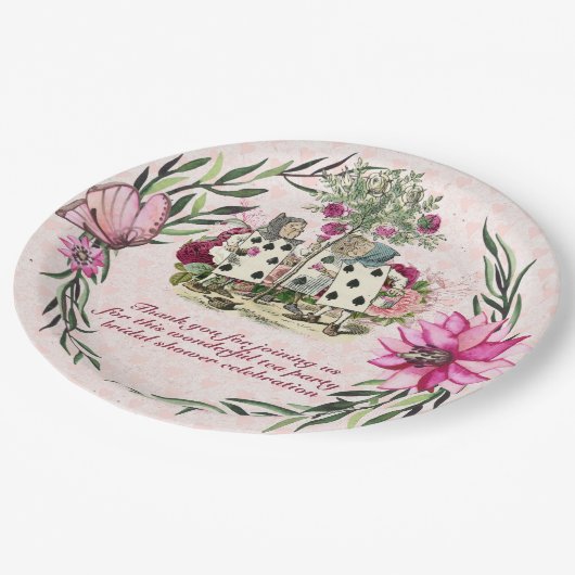 Gekke Hoedenmaker Alice Antieke Thee Feest Bruidsu Papieren Bordje (Gekanteld)