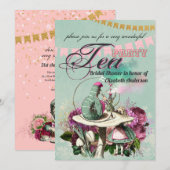 Gekke Hoedenmaker Alice Antieke Thee Party Bruidsu Kaart (Voorkant / Achterkant)