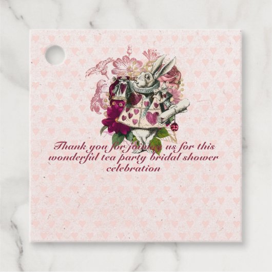 Gekke Hoedenmaker Alice Antieke Theepartij Bruidsu Bedankjes Labels (Voorkant)
