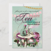 Gekke Hoedenmaker Alice Antieke Theepartij Bruidsu Kaart (Voorkant)