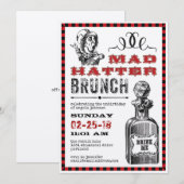 Gekke Hoedenmaker Brunch Feest Kaart (Voorkant / Achterkant)