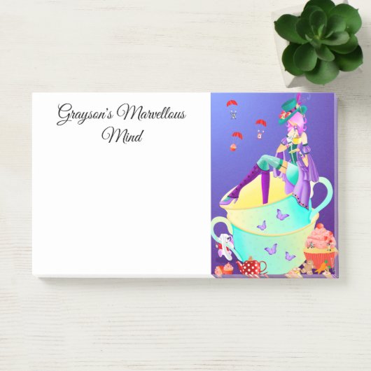 Gekke Hoedenmaker in Theekop Wonderland Post-it® Notes (Kantoor)