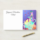 Gekke Hoedenmaker in Theekop Wonderland Post-it® Notes (Op bureau)