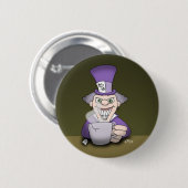 Gekke Hoedenmaker Knop Ronde Button 5,7 Cm (Voorkant /achterkant)