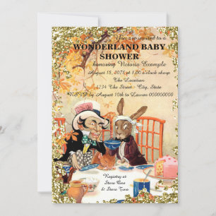 Gekke Hoedenmaker Theepartij Baby Shower Kaart