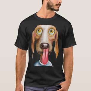 Gekke hond schattige puppy artwork pup doggy portr t-shirt