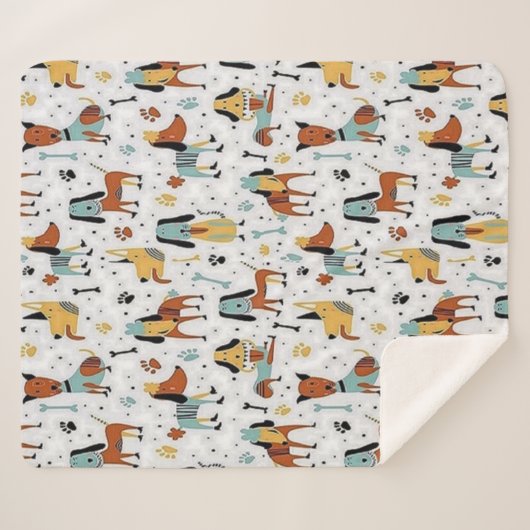 Gekke Honden Sherpa Deken (Voorkant (horizontaal))