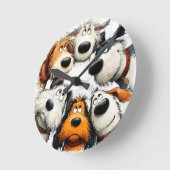 Gekke Honden Wandklok (Hoek)