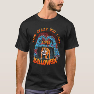 Gekke Hondendame Houdt Van Pitbull Hond Kostuum Ha T-shirt