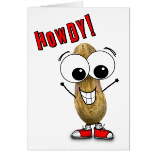 Gekke Howdy Googly Eyed Peanut Hi-Card