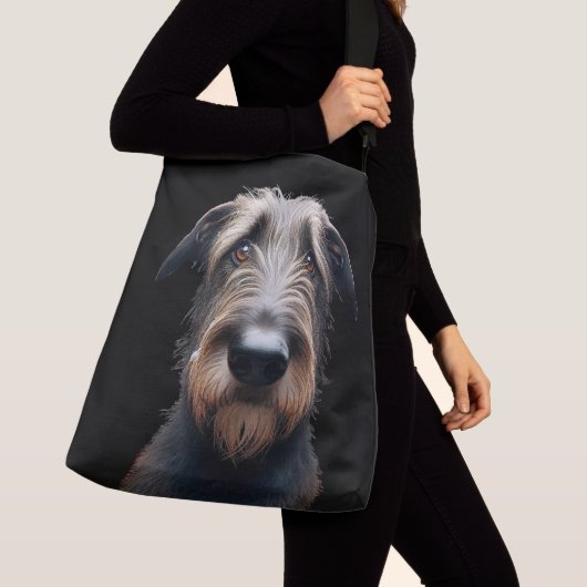 Gekke Ierse Wolfhound Canvas tas (Dichtbij)
