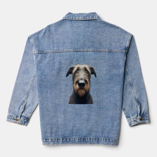 Gekke Ierse wolfshond Denim Jacket (Achterkant)