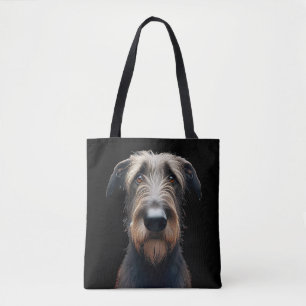 Gekke Ierse wolfshond en Ierse vlag Tote Bag