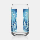 Gekke impressionistische kerstboom blauw blikvorm glas (Links)