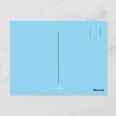 Gekke impressionistische kerstboom blauw briefkaart (Achterkant)