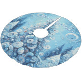 Gekke impressionistische kerstboom blauw kerstboom rok (Gekanteld)