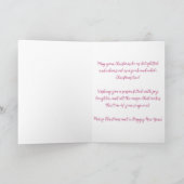 Gekke impressionistische roze kerstboom feestdagen kaart (Binnen)