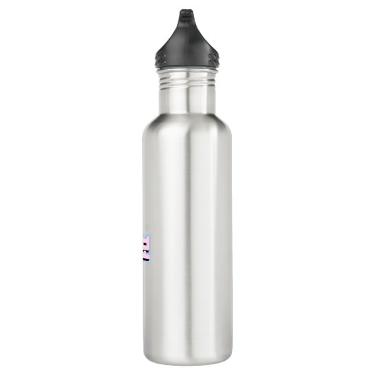 Gekke in Hangul Koreaans - 바 보 - Babo - Roze en bl Waterfles (Rechts)