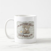 Gekke in Philadelphia Liberty Bell Slogan Koffiemok (Links)