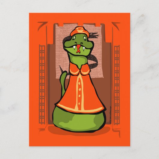 Gekke jaar van de slang briefkaart (Voorkant)