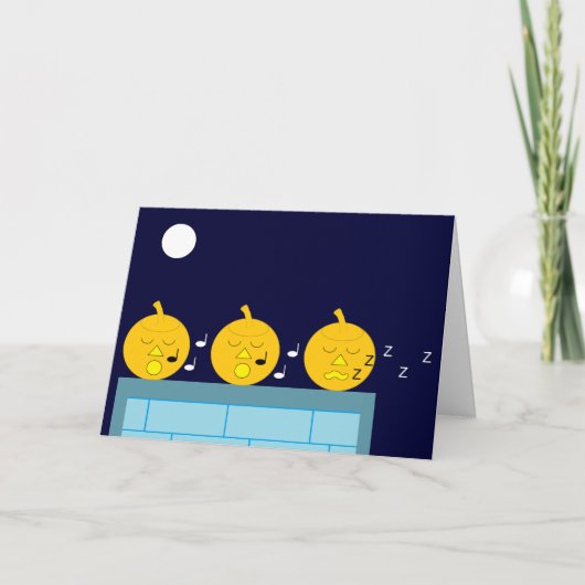 Gekke Jack-o'-Lanterns: Blank Halloween Kaart (Voorkant)