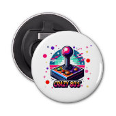 gekke jaren '80 oude school stijl button flesopener (Voorkant)